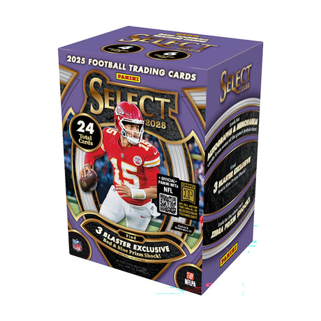 2025 Panini Select Football Trading Cards Purple Blaster Box - 24 Cards Total - Panini America - 30020510027