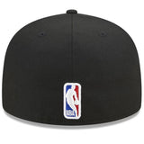 Atlanta Hawks Black/Peach Script 59FIFTY Fitted Hat