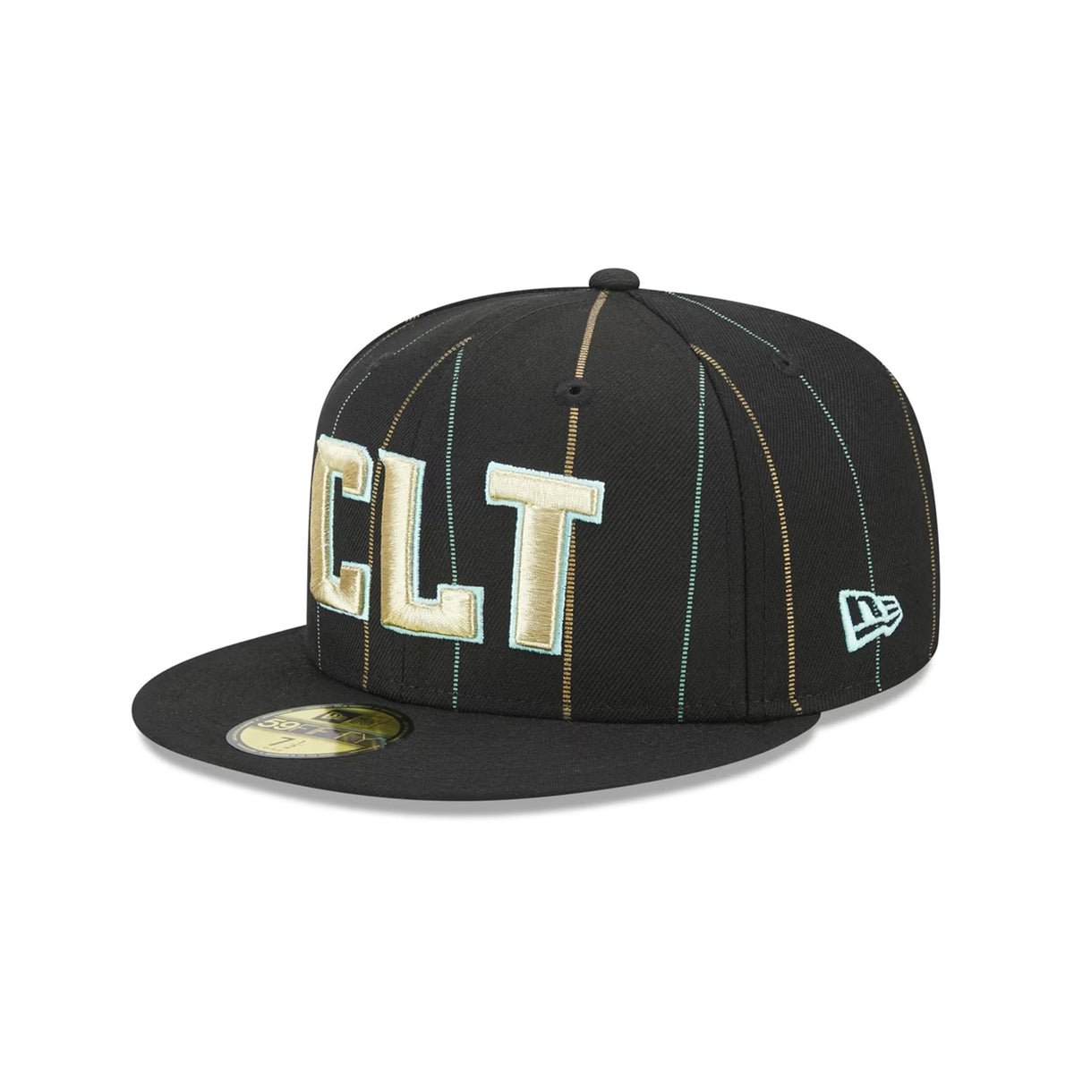 Charlotte Hornets Pin Stripe Black 59FIFTY Fitted Hat