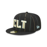Charlotte Hornets Pin Stripe Black 59FIFTY Fitted Hat
