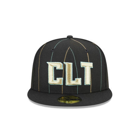 Charlotte Hornets Pin Stripe Black 59FIFTY Fitted Hat