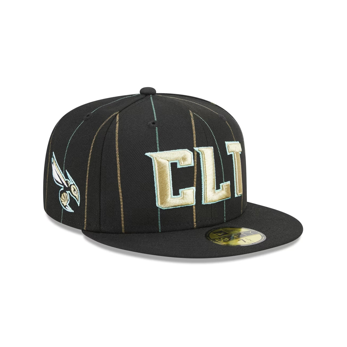 Charlotte Hornets Pin Stripe Black 59FIFTY Fitted Hat