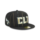 Charlotte Hornets Pin Stripe Black 59FIFTY Fitted Hat
