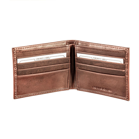 Kansas City Chiefs, Bi-Fold Wallet, Brown, CH, 100% Genuine Leather