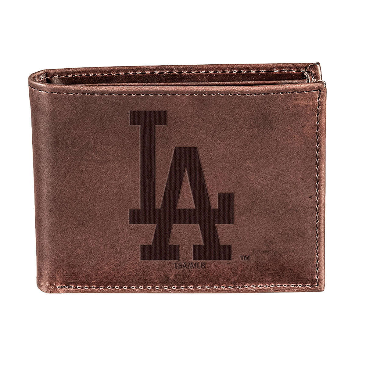 Los Angeles Dodgers Bi-Fold Wallet Brown 100% Genuine Leather