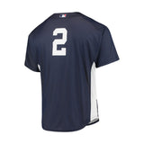 New York Yankees Derek Jeter Cooperstown Navy Blue Batting Practice Jersey
