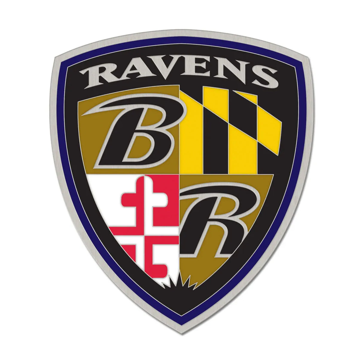 Baltimore Ravens Crest Shield Collector Enamel Pin