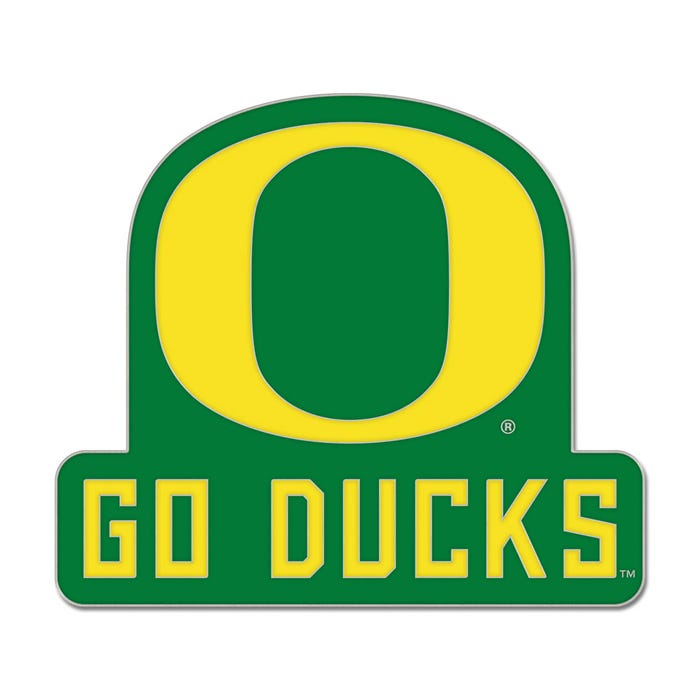 Oregon Ducks Go Ducks Logo Collector Enamel Pin