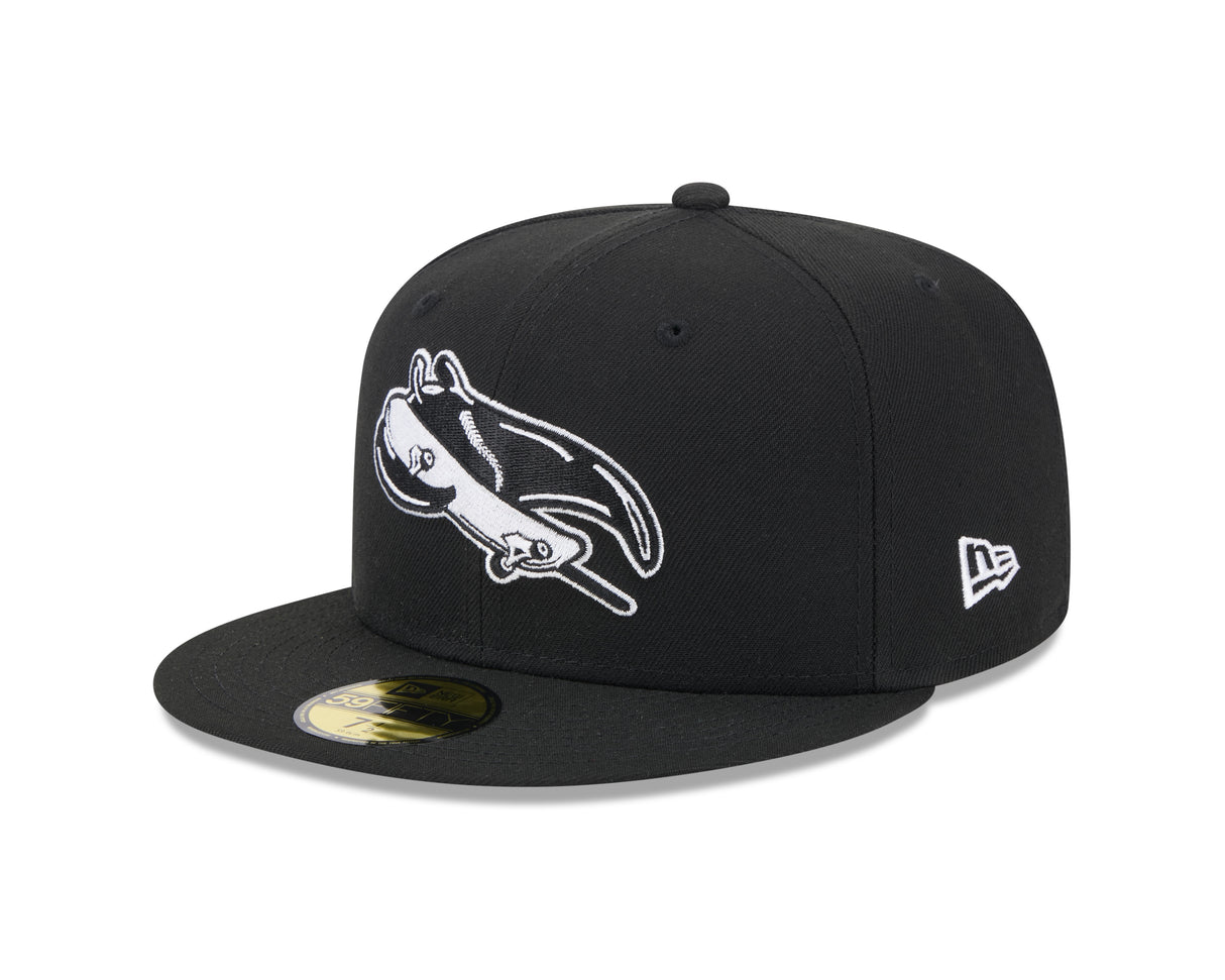 Tampa Bay Rays Black and White 59FIFTY Fitted