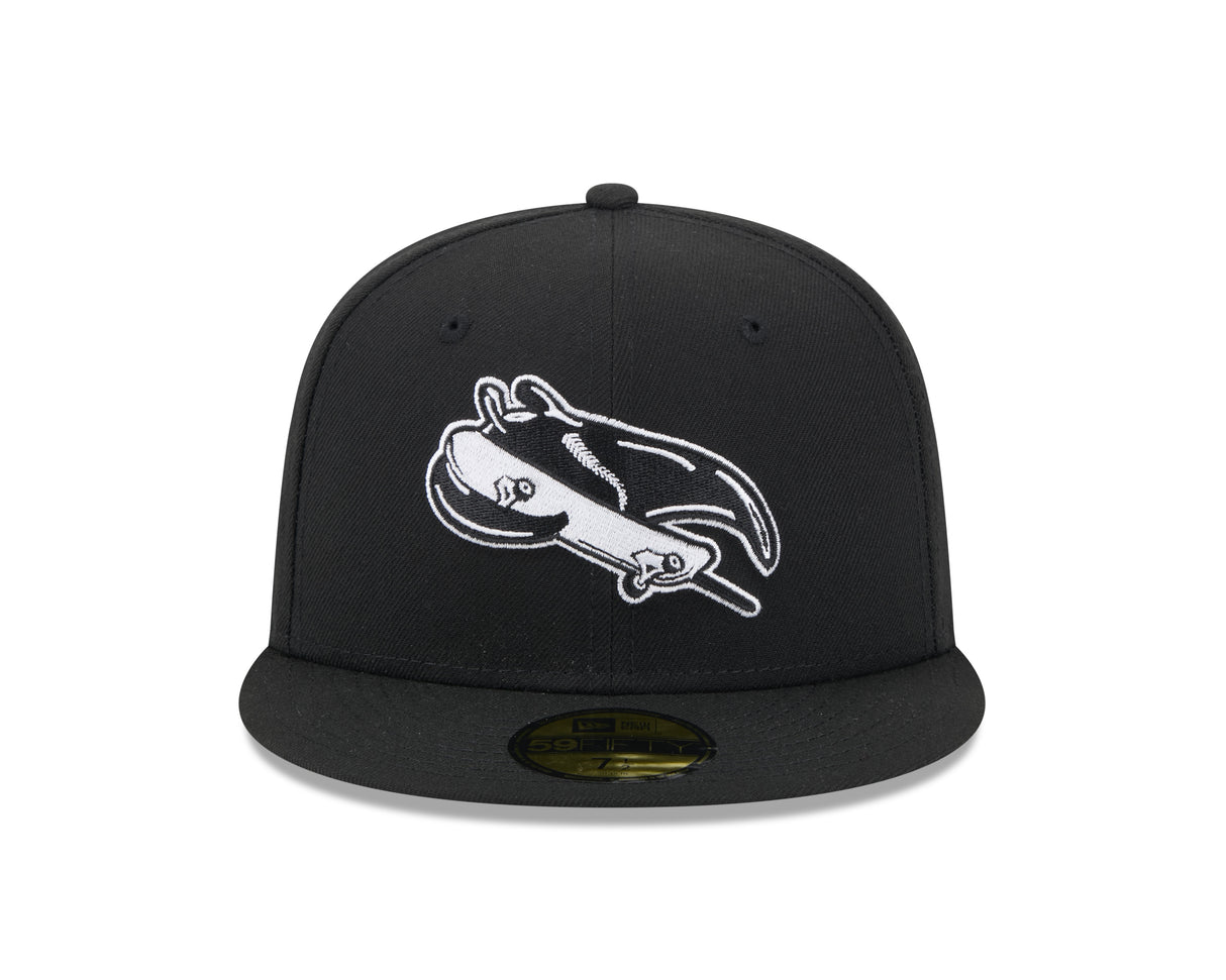 Tampa Bay Rays Black and White 59FIFTY Fitted