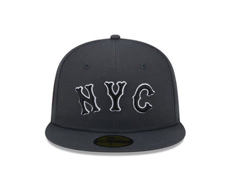 New York Mets Charcoal Pink NYC Patch 59FIFTY Fitted