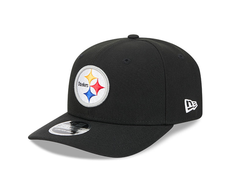 Pittsburgh Steelers Logo Black 9SEVENTY Stretch-Snap Hat