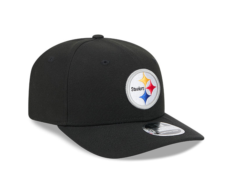 Pittsburgh Steelers Logo Black 9SEVENTY Stretch-Snap Hat