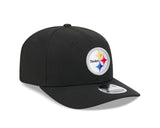 Pittsburgh Steelers Logo Black 9SEVENTY Stretch-Snap Hat