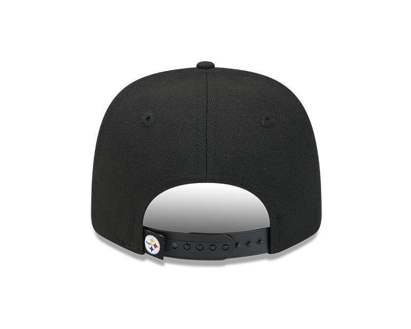 Pittsburgh Steelers Logo Black 9SEVENTY Stretch-Snap Hat