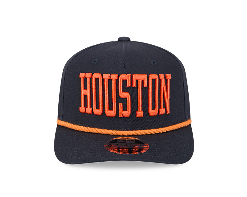 Houston Astros Wordmark Navy 9SEVENTY Rope Stretch-Snap Hat