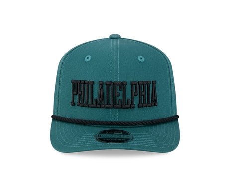 Philadelphia Eagles Wordmark Green 9SEVENTY Rope Stretch-Snap Hat