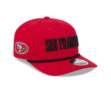 San Francisco 49ers Wordmark Red 9SEVENTY Rope Snapback Hat