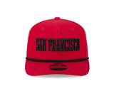 San Francisco 49ers Wordmark Red 9SEVENTY Rope Snapback Hat
