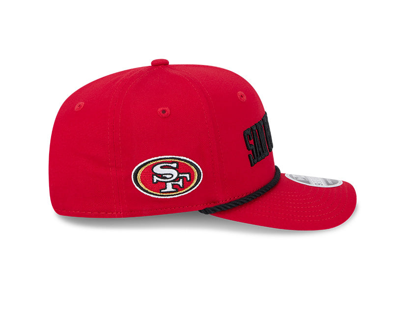 San Francisco 49ers Wordmark Red 9SEVENTY Rope Snapback Hat