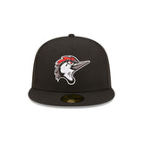 Fayetteville Woodpeckers Authentic Collection On-Field Black 59FIFTY Fitted Hat
