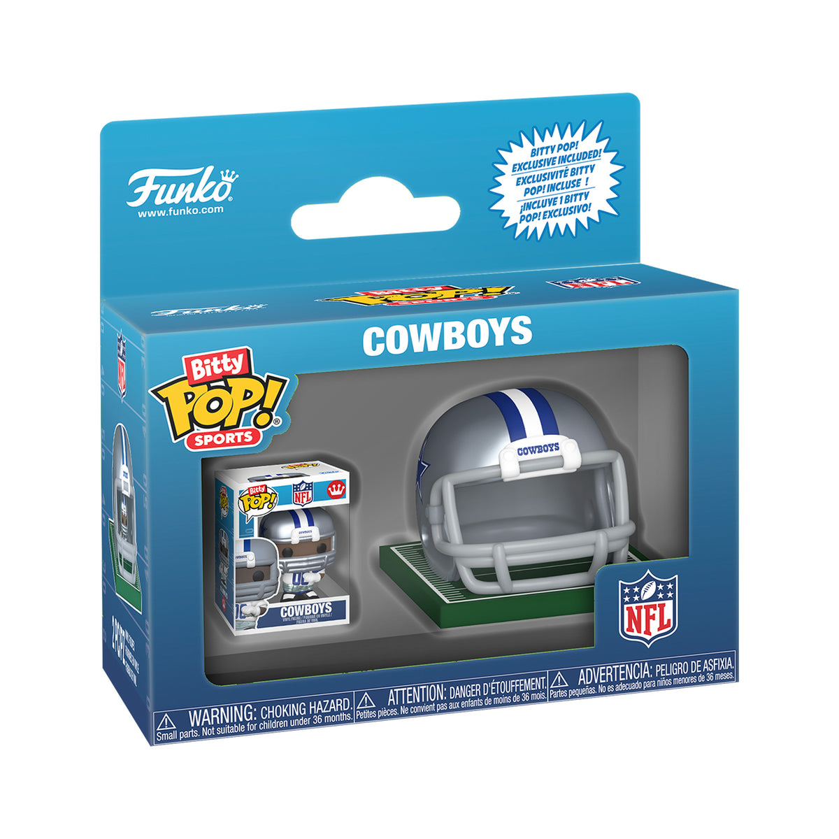 Dallas Cowboys Bitty Pop! Helmet & Player