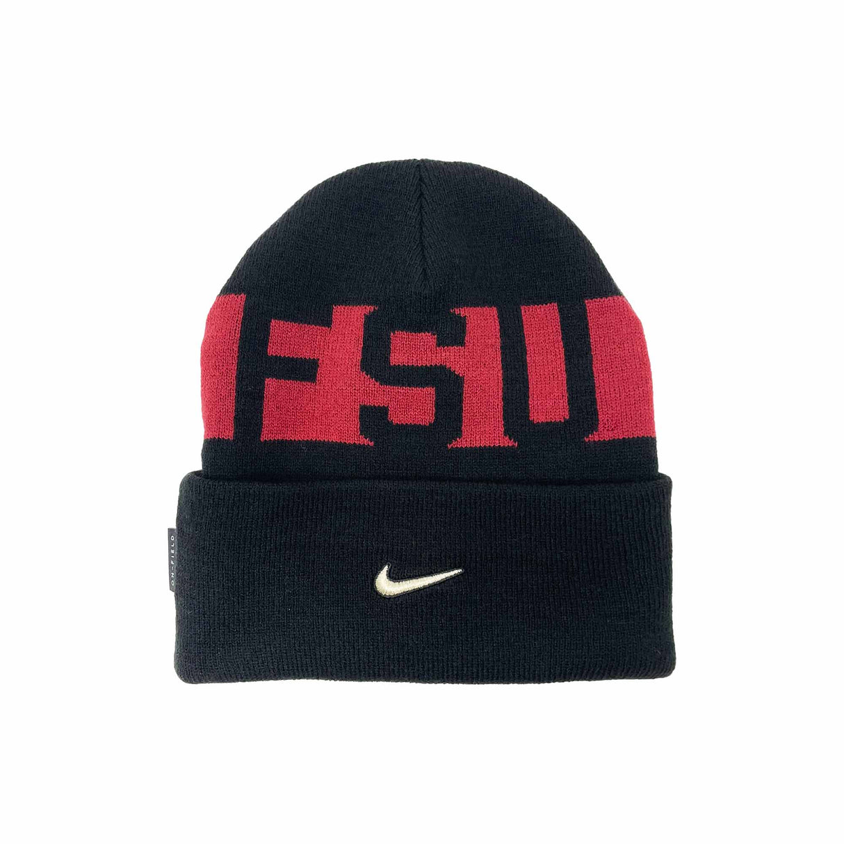 Florida State Seminoles On-Field Cuffed Knit Beanie – Black/Garnet