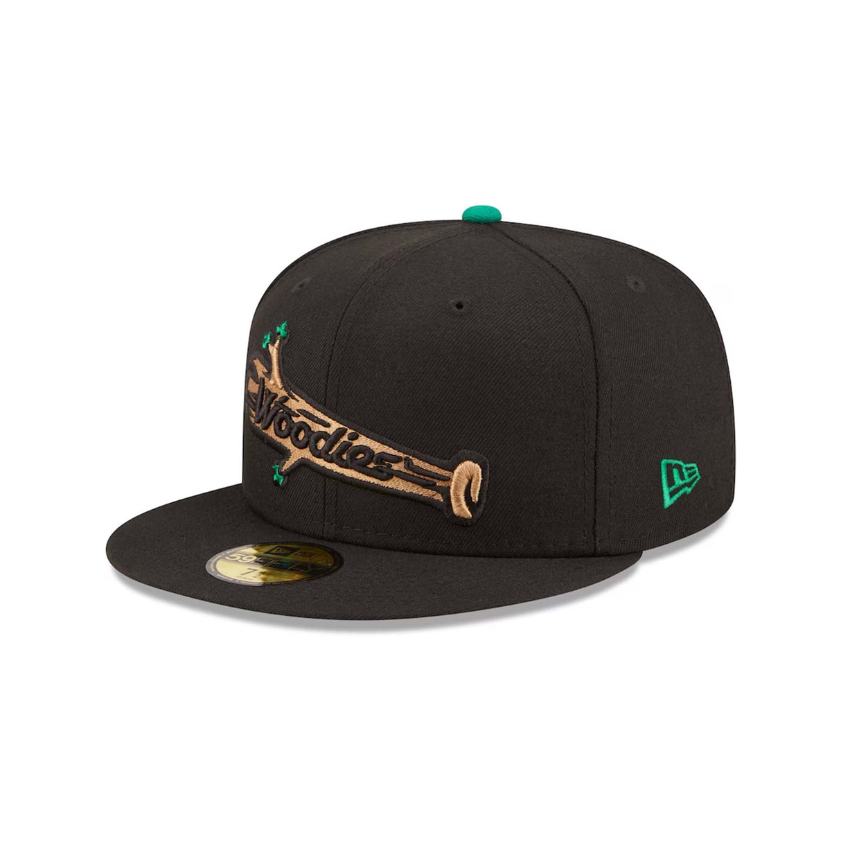 Down East Wood Ducks New Era Black Authentic Collection 59FIFTY Fitted Hat