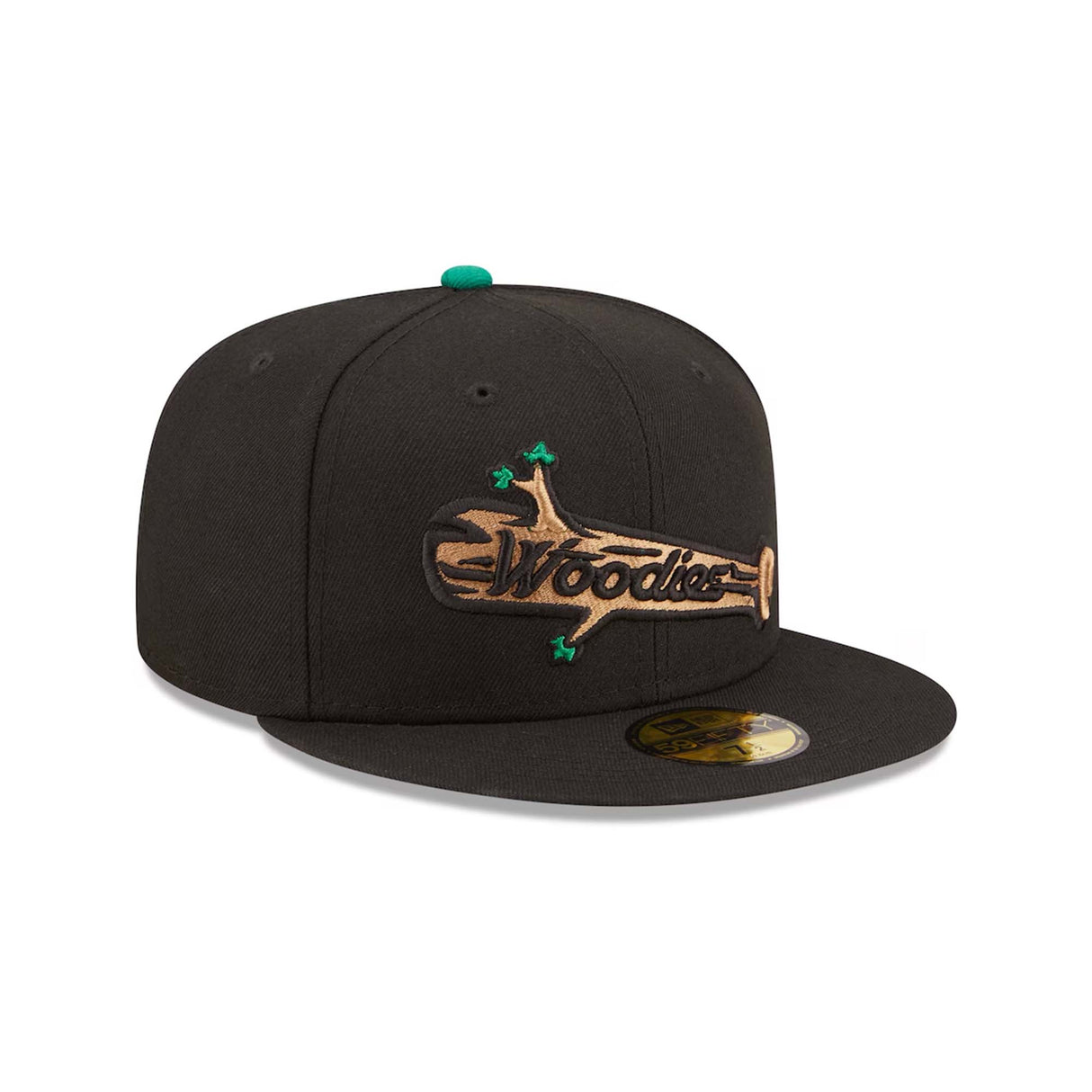 Down East Wood Ducks New Era Black Authentic Collection 59FIFTY Fitted Hat
