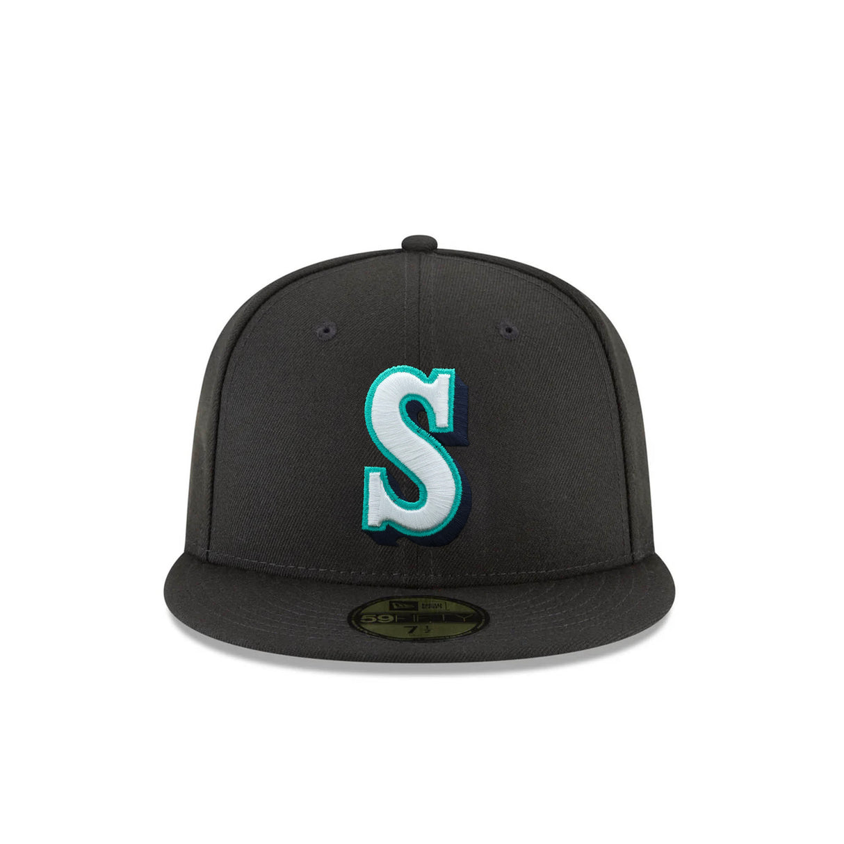 Seattle Mariners Black Aqua Shadow 59FIFTY Fitted Hat