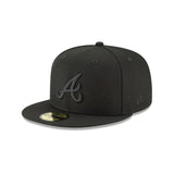 Atlanta Braves Black & Gray 59FIFTY Fitted Hat