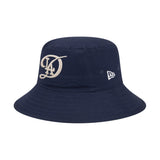 Los Angeles Dodgers Retro Script Navy Blue Bucket Hat