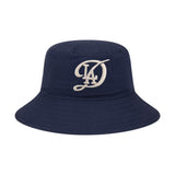 Los Angeles Dodgers Retro Script Navy Blue Bucket Hat