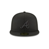 Atlanta Braves Black & Gray 59FIFTY Fitted Hat
