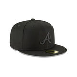 Atlanta Braves Black & Gray 59FIFTY Fitted Hat