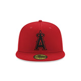 Los Angeles Angels Basic Scarlet Red 59FIFTY Fitted Hat