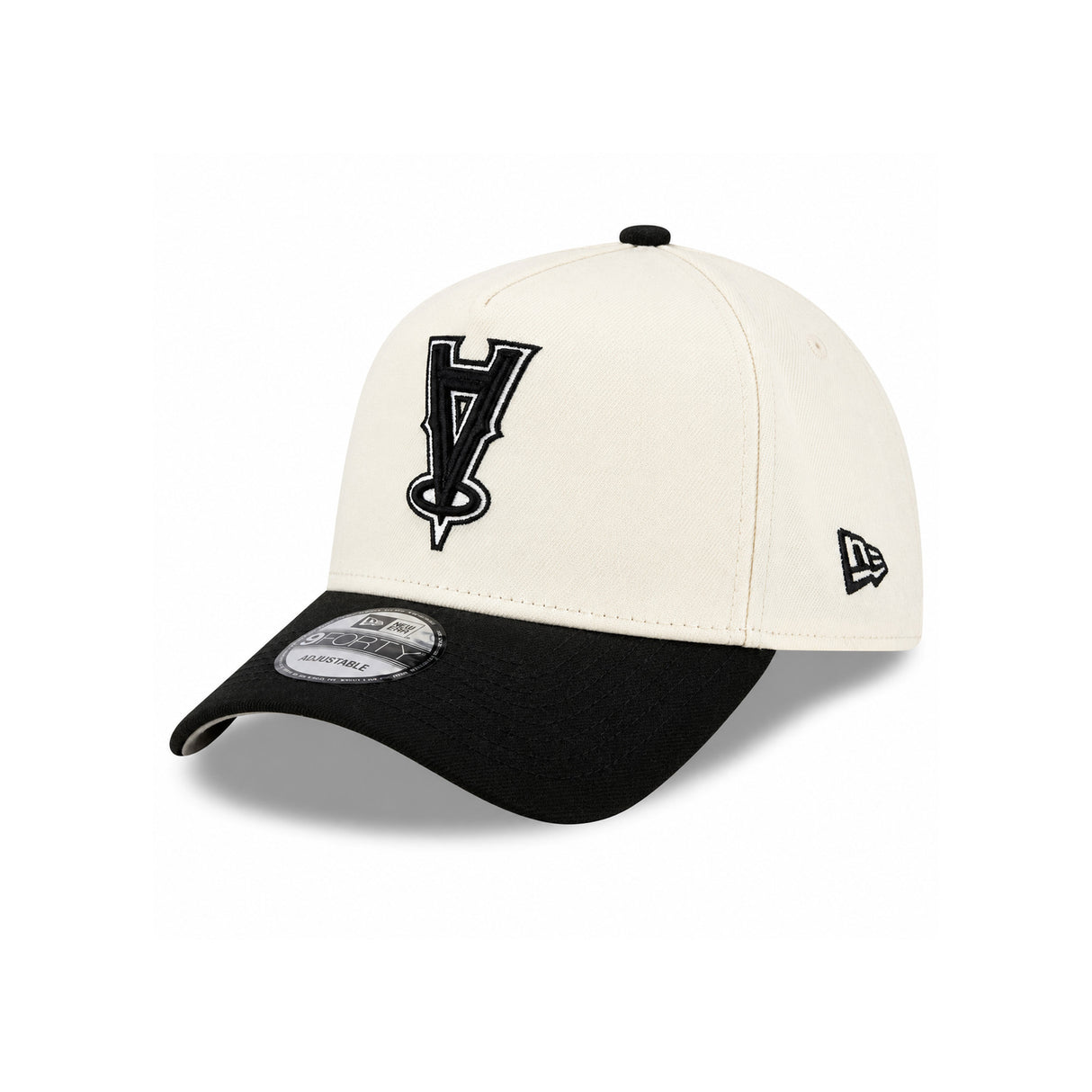 Los Angeles Angels Upside Down Logo 60th Anniversary Chrome Black 9FORTY A-Frame Snapback Hat