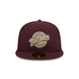 San Diego Padres Cooperstown Collection Metallic Gold Logo Maroon 59FIFTY Fitted Hat