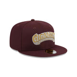 San Francisco Giants Metallic Gold Script Maroon 59FIFTY Fitted Hat