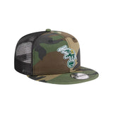 Oakland Athletics Woodland Camo 9FIFTY Snapback Trucker Hat