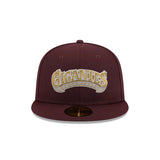 San Francisco Giants Metallic Gold Script Maroon 59FIFTY Fitted Hat