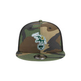 Oakland Athletics Woodland Camo 9FIFTY Snapback Trucker Hat