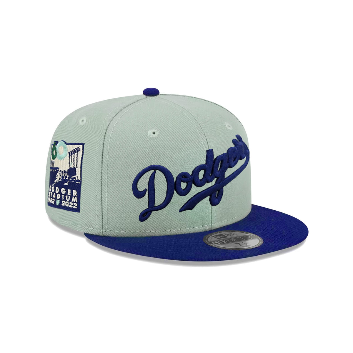Los Angeles Dodgers Sage Blue Script 59FIFTY Fitted Hat