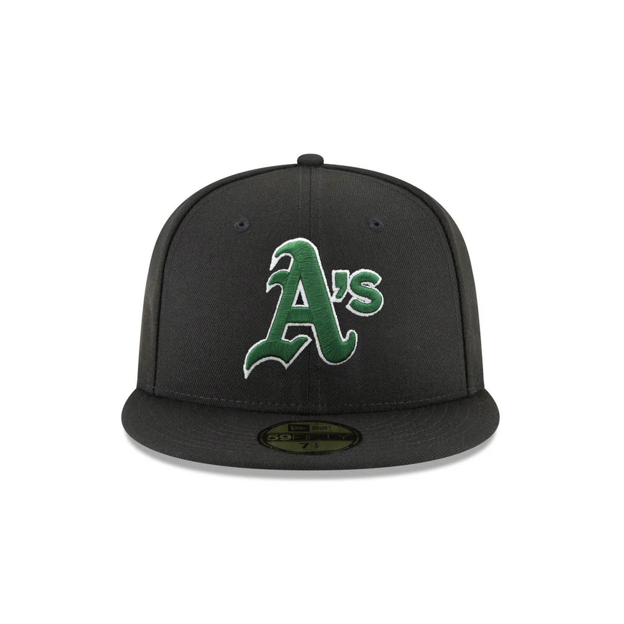 Oakland Athletics Kelly Green Logo Black 59FIFTY Fitted Hat