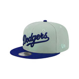Los Angeles Dodgers Sage Blue Script 59FIFTY Fitted Hat