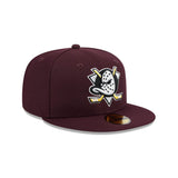Anaheim Ducks Alternate Logo Maroon 59FIFTY Fitted Hat