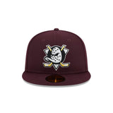 Anaheim Ducks Alternate Logo Maroon 59FIFTY Fitted Hat