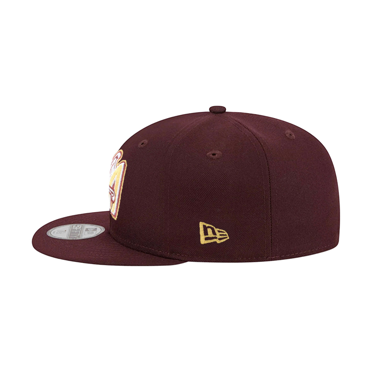 Anaheim Angels Cooperstown Collection Metallic Gold Logo Maroon 59FIFTY Fitted Hat