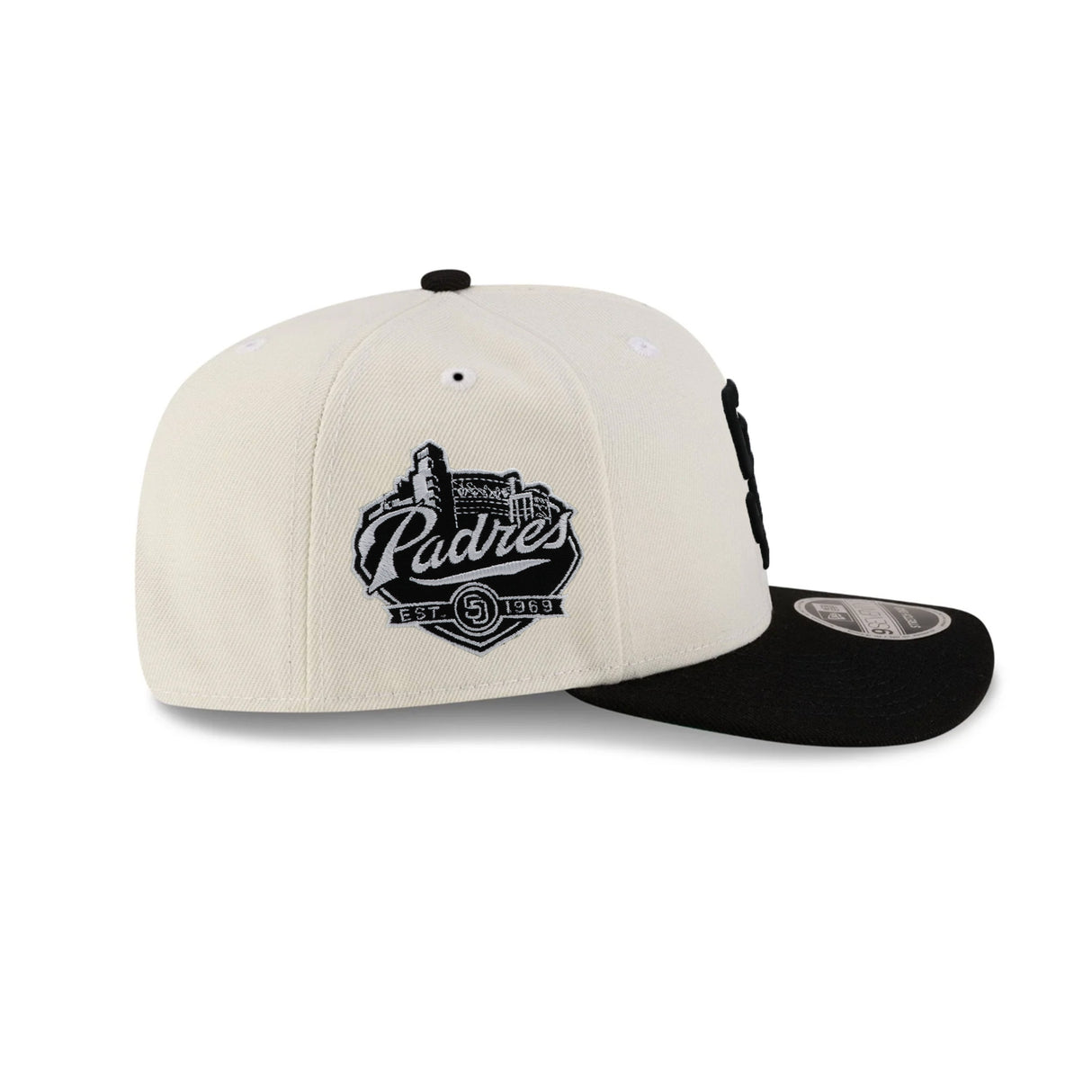 San Diego Padres Established 1969 Side Patch Chrome Black 9SEVENTY Stretch-Snap Hat