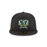 Oakland Athletics Cooperstown Elephant Logo Black 59FIFTY Fitted Hat